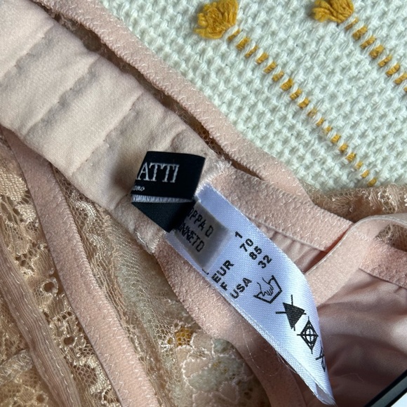 RITRATTI Charme Italian Lace Bralette Blush Lingerie NWT $135 Sz 32 - Picture 4 of 15